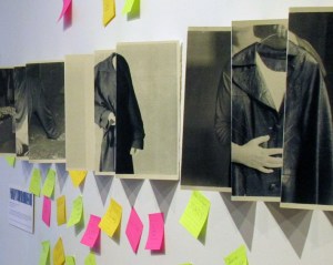 Installation view from the opposite direction with images of myself 'dressing-up'